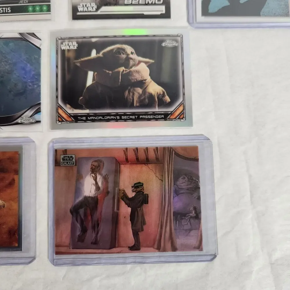 Topps Star Wars TCG Lot Of 8 Refractors / Chrome In Sleeves NM - Picture 7 of 8